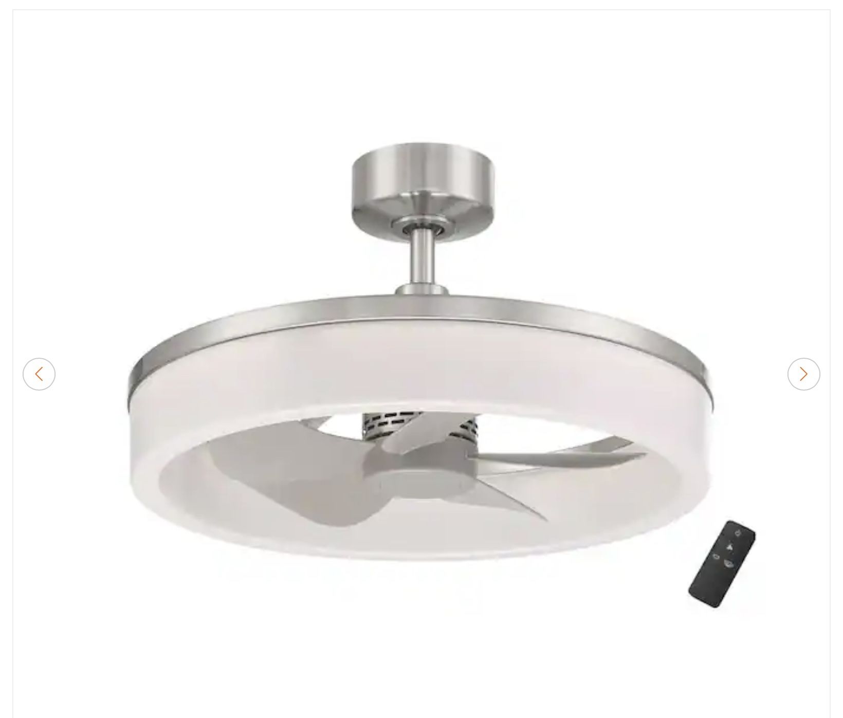 Home Decorators Collection Dailstone 23 in. Indoor/Outdoor Brushed Nickel Fandelier Ceiling Fan - New