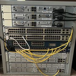 Cisco Lab - 6x Routers, 3x Switches and Console Server