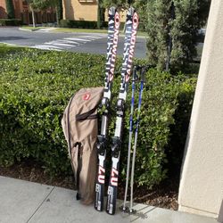 Salomon Skis 180cm With Bag and Poles