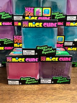 100% Authentic Schylling Needoh Nice Ice Cube Pink / Purple / Blue Squishy $18 EACH
