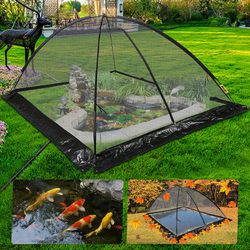 Pond Cover Dome, 13x17 FT Garden Pond Net, 1/2 inch Mesh Dome Pond Net Covers