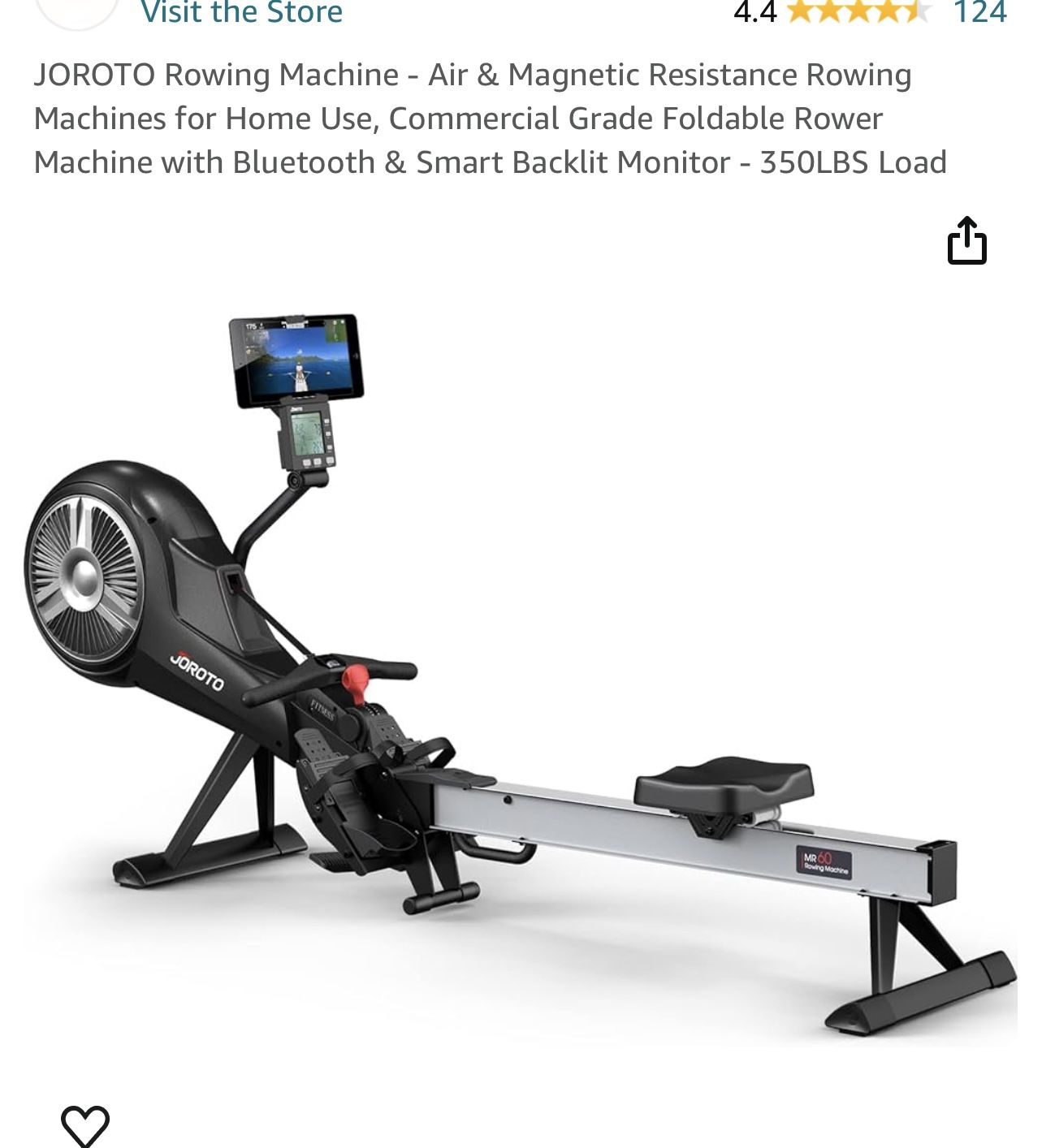 New,rowing Machine (small Scratch See Picture