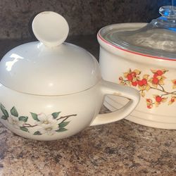 Mid-Century Kitchen Bundle: Universal Potteries & Fire King Milk Glass