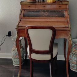 Antique French Vernis Secretary Louis XV