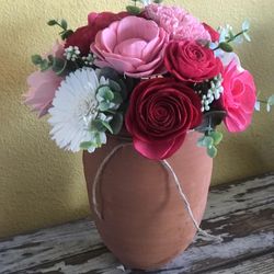 Wood Flowers Centerpieces