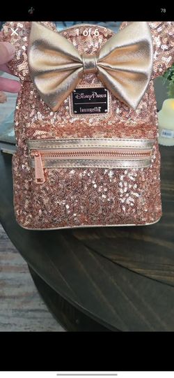 Disney parks rose gold sequence loungefly