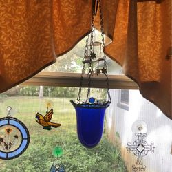 Cobalt Blue Hanging Decor Item