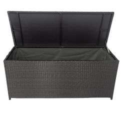 Storage Box, Patio Rattan Deck Box, Wicker Storage Bench for Indoor, Outdoor,