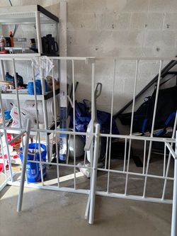 Brand new white full size bed frame