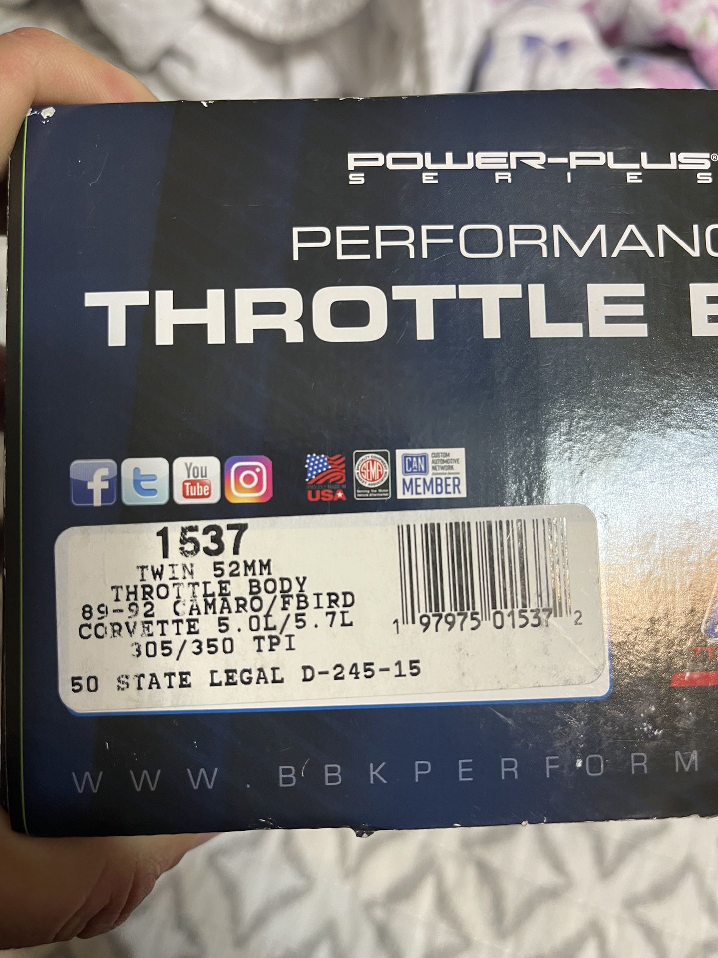 BBK Throttle body For 89-92 GM 305/350
