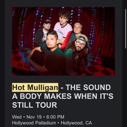 Hot Mulligan Concert Ticket