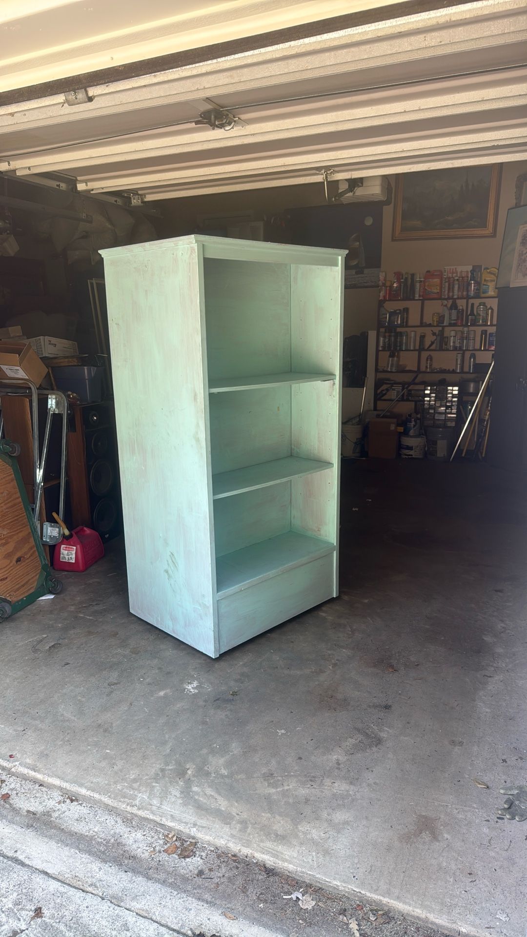 Tall Double Sided 35” Book Shelves On Wheels Need TLC But Well Made