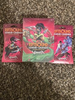 Riftbound League of Legends Vendetta Vault + 2 Sleeved Booster Packs