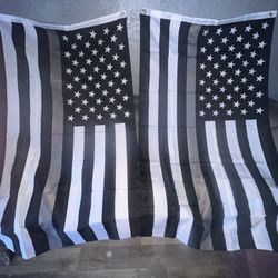 Thin Gray Line Flag Size 3ftx5ft 
