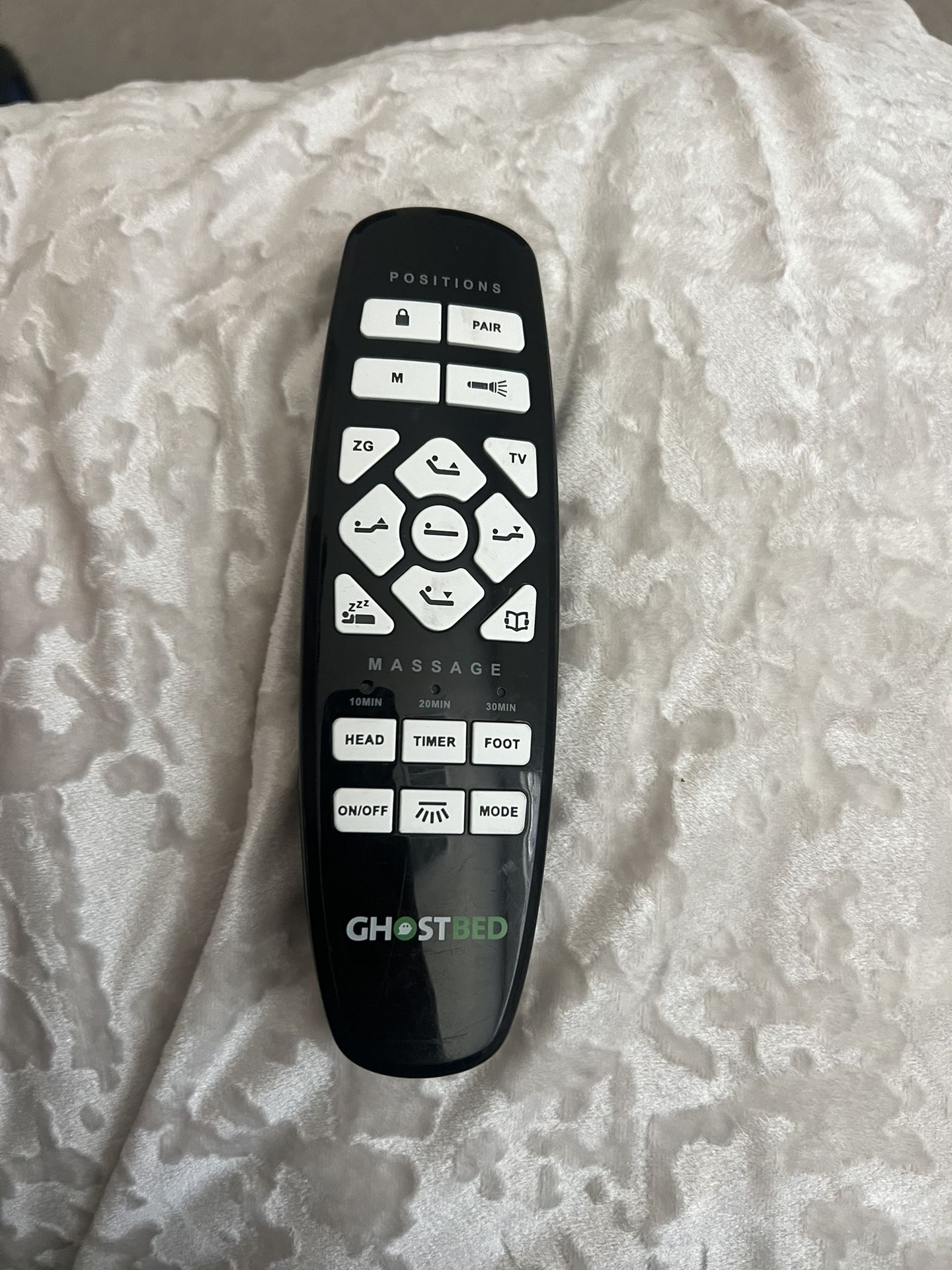 Ghostbed Queen Adjustable Base with Massager, LED lights, USB ports (Bed Frame / Box Spring) Furniture