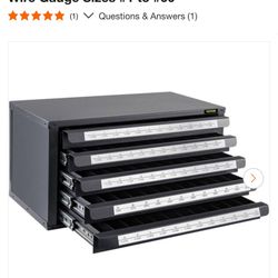 VEVOR Drill Bit Dispenser Cabinet 5-Drawers Drill Bit Organizer 60-Compartment for Jobber Length Wire Gauge Sizes #1 to #60