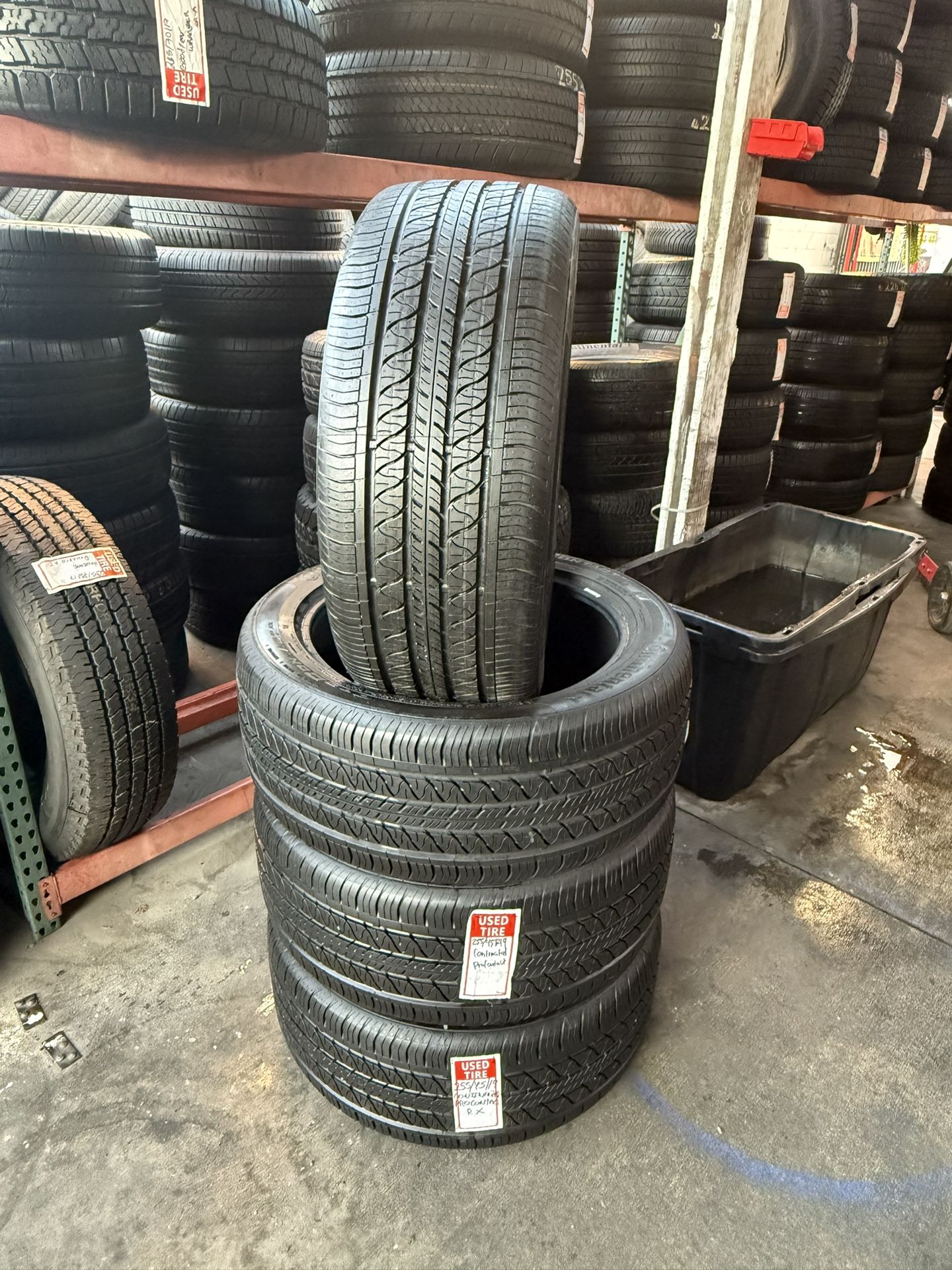 255/45/19 CONTINENTAL PROCONTACT - 4 TIRES SEMI NEW