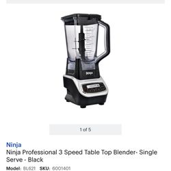 NINJA Professional Blender, 72 oz. 3 Speed 1000-Watt Blender