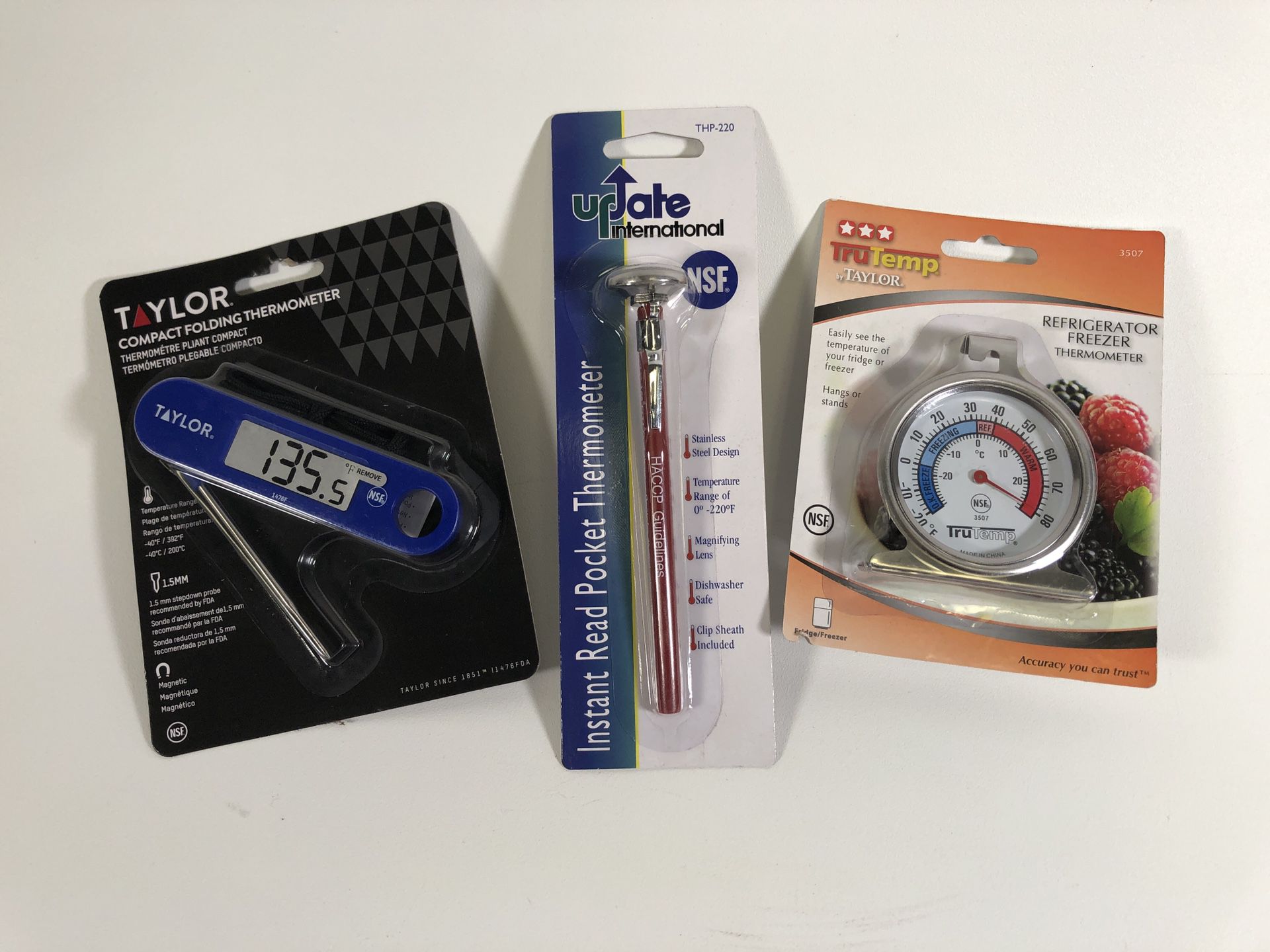 Thermometer Kit, Digital Probe, Analog Probe, Refrigerator Freezer
