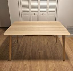 Wood Dining Table Modern Minimalistic Scandinavian
