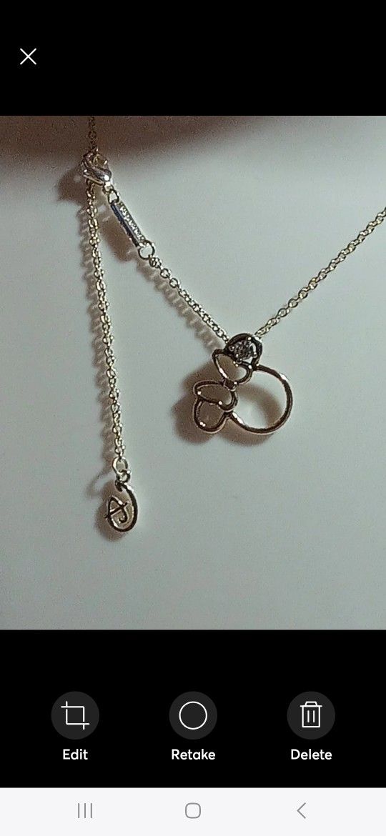 Pandora Disney Authentic Brand New Sterling Silver L Minnie Mouse PENDANT NECKLACE