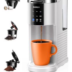 SHARDOR K Cup Coffee Maker Compatible with Ground Coffee & Teas, Single Serve Coffee Machine, 6–14oz Adjustable Brew Sizes, 40oz Detachable Water Rese