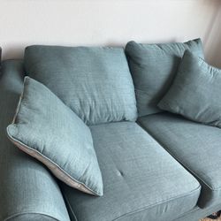 Green Teal Loveseat – $550 | Moving Sale