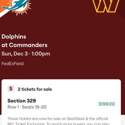 Tickets Washington Commanders