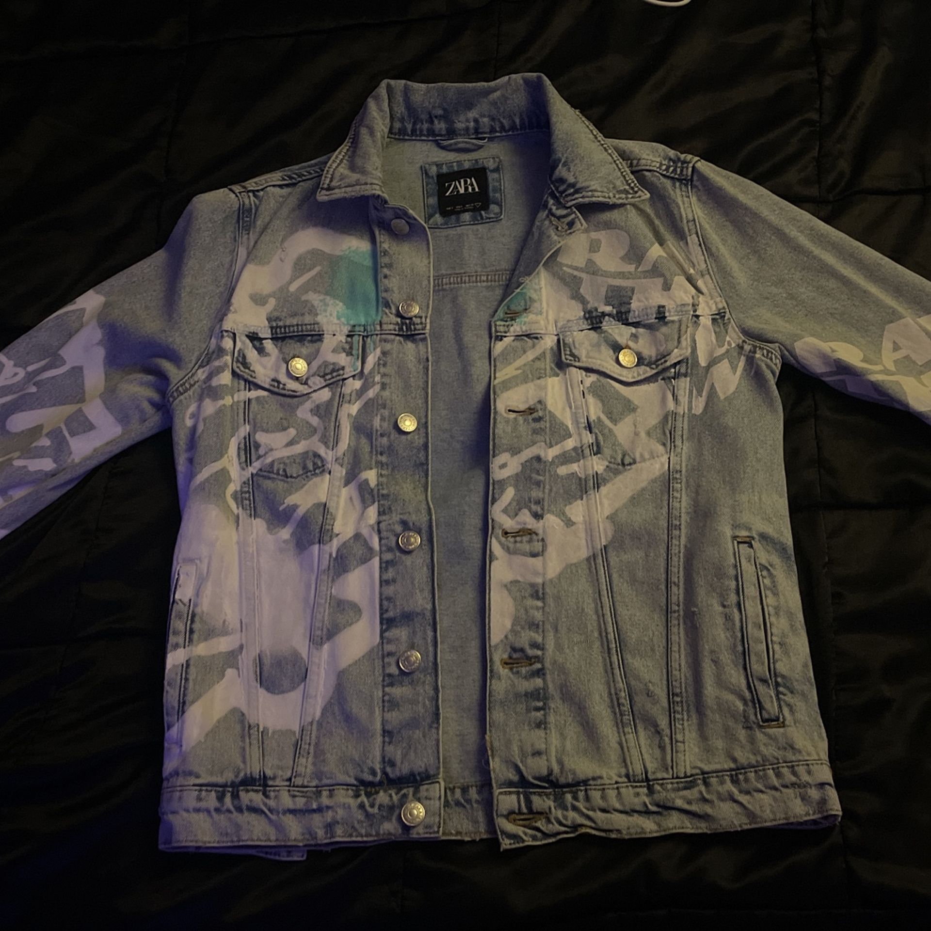 ZARA Denim Jacket S - New Men | Color: White | Size: S