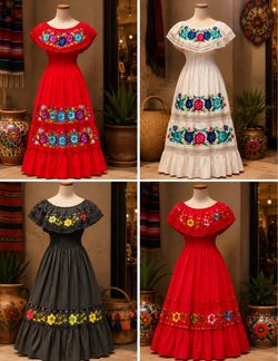 MEXICAN DRESS ONE SIZE