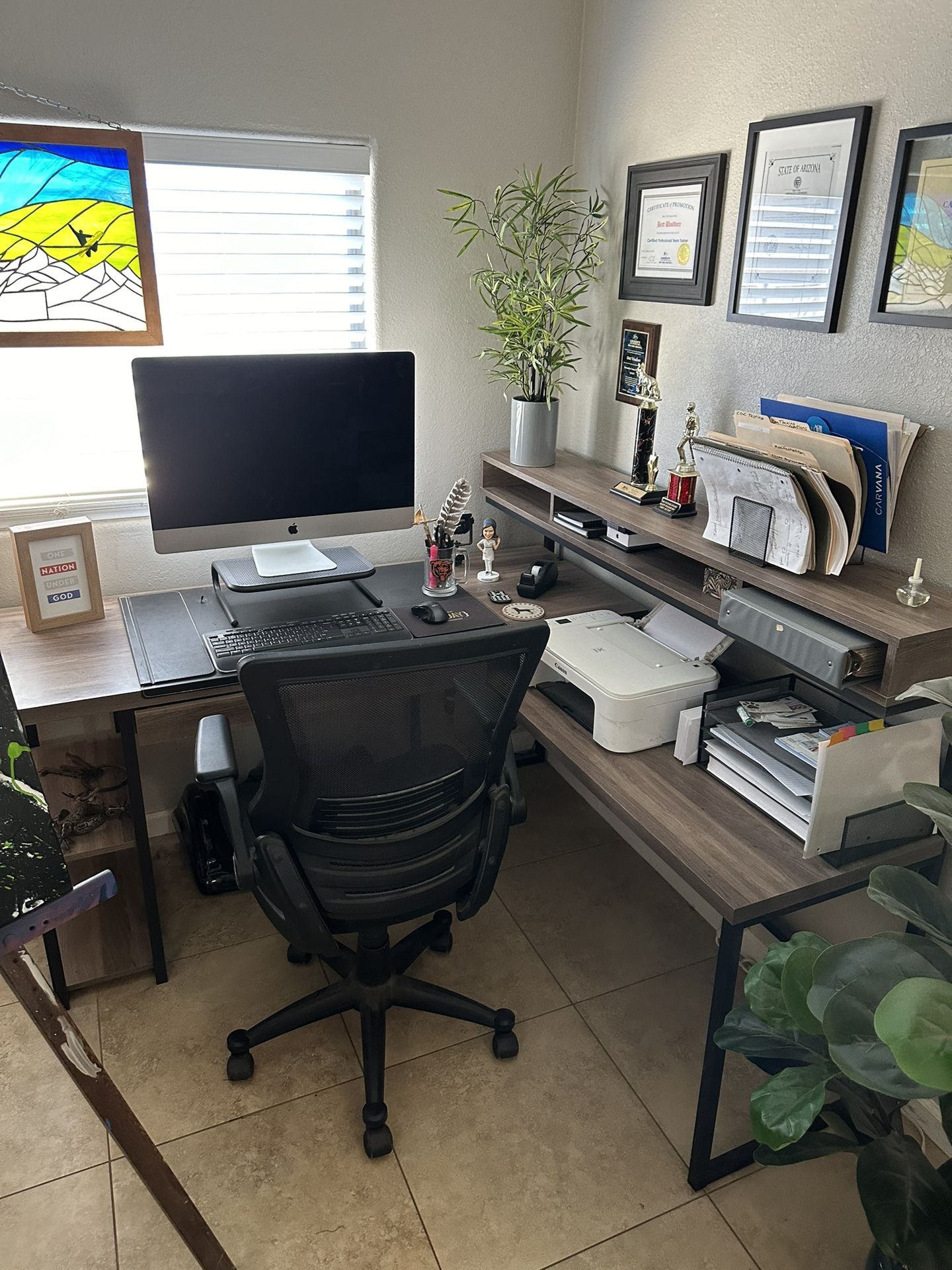 Office - Mac, Desk, Printer Set Up