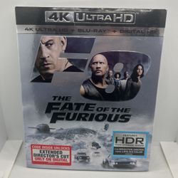 The Fate Of The Furious 4K Blu-ray Digital Copy New 