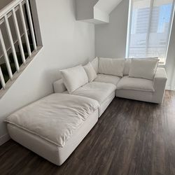 TOV modular white sectional couch