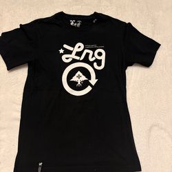 Black LRG tee with white logo