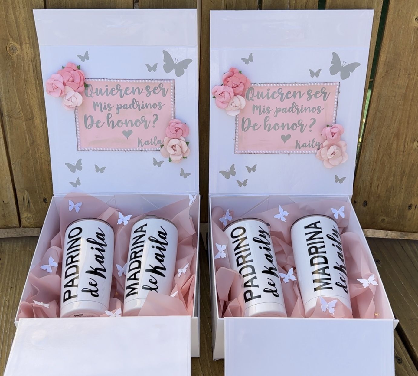 Proposal Boxes Padrinos Godparents Nino Nina