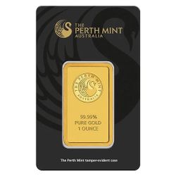 The Perth Mint 1 oz Gold Bar 99.99% Pure