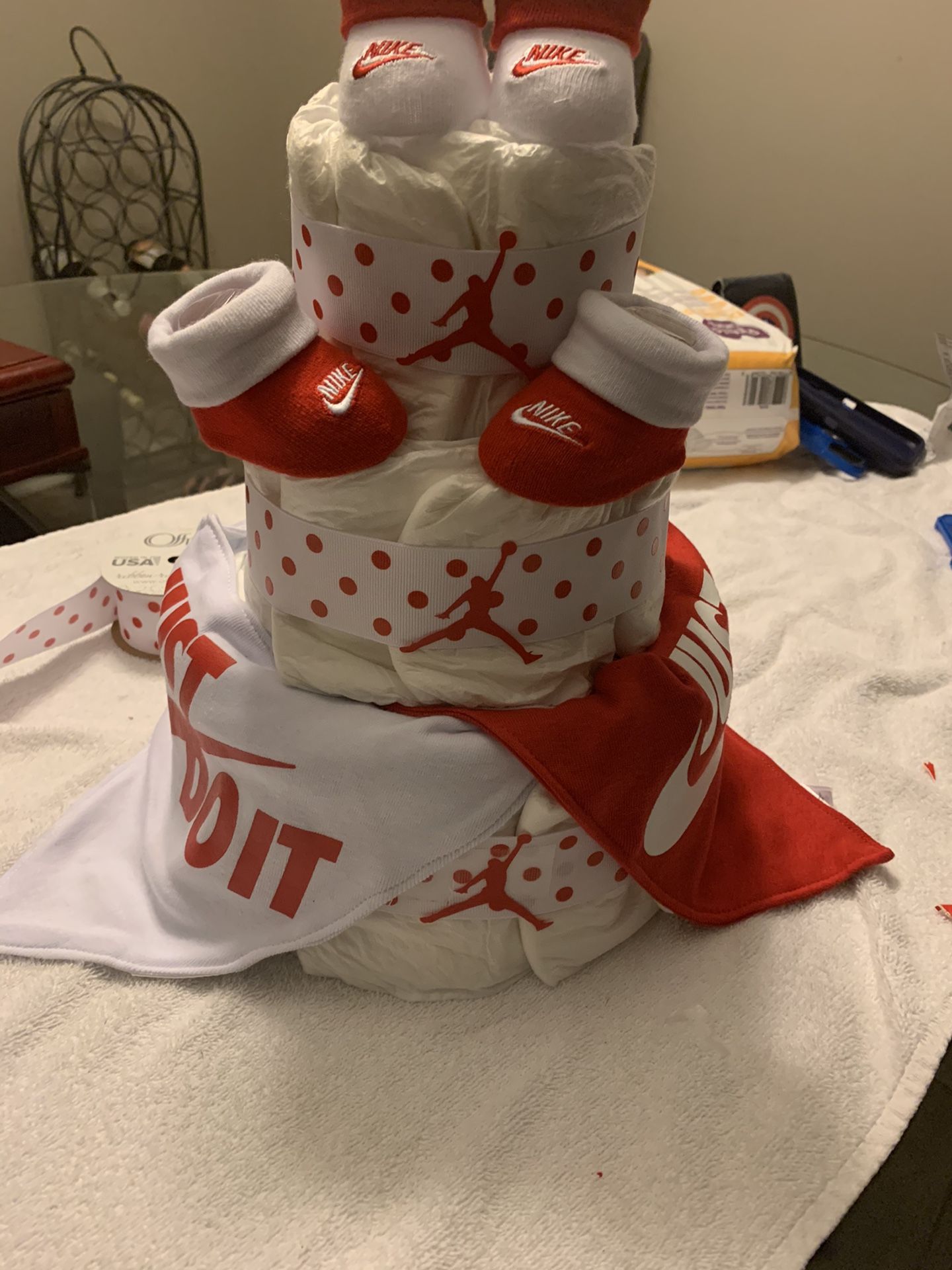 New Nike Jordan diaper cake