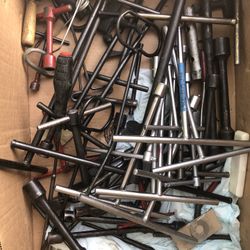 Vintage Mechanic Racing T-Handle Metric 6-Point Socket / Hex Wrenches Dowidat, Gedore, Heyco, Tone Etc Porsche Ferrari 