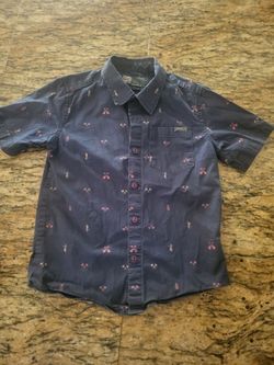 🌴🍒 O'Neill Boys Button-Up Shirt – Size 7 – Tropical Print 🍒🌴