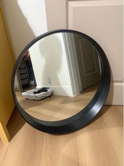 Large round mirror