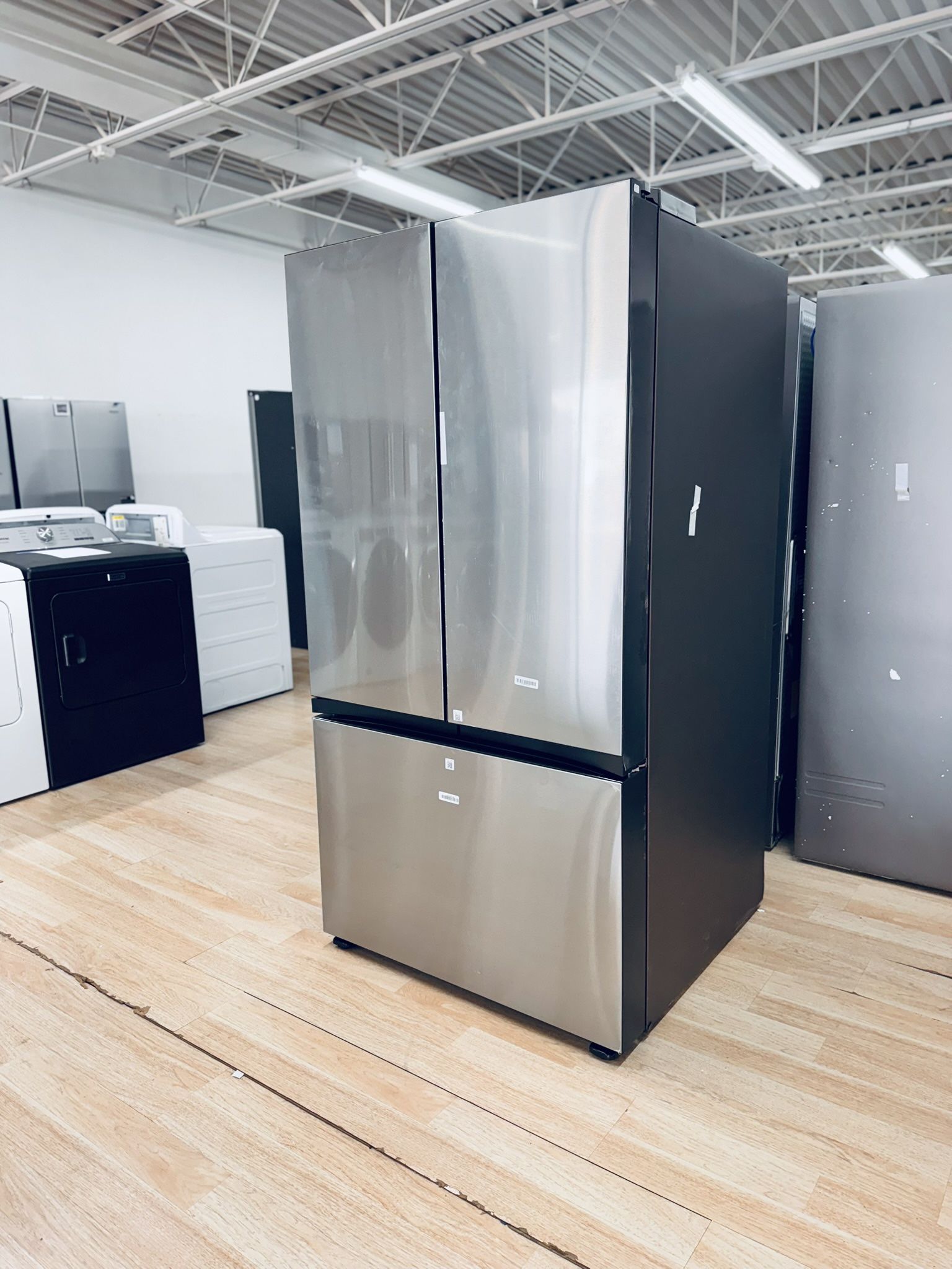 New Samsung Bespoke 3-Door French Door Refrigerator with Beverage Center RF30BB6600QL