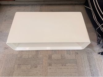 ✨ MODERN LUXURY HIGH-GLOSS WHITE WATERFALL COFFEE TABLE ✨