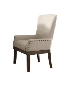 Beige Linen Armchair 