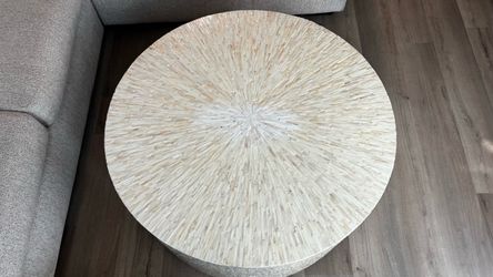 Full Sized Wildwood Grove Couch and Z Gallerie  Stone Coffee Table
