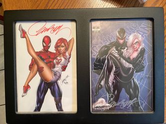 Signed Marvel Spider-Man Comic Art Framed Display