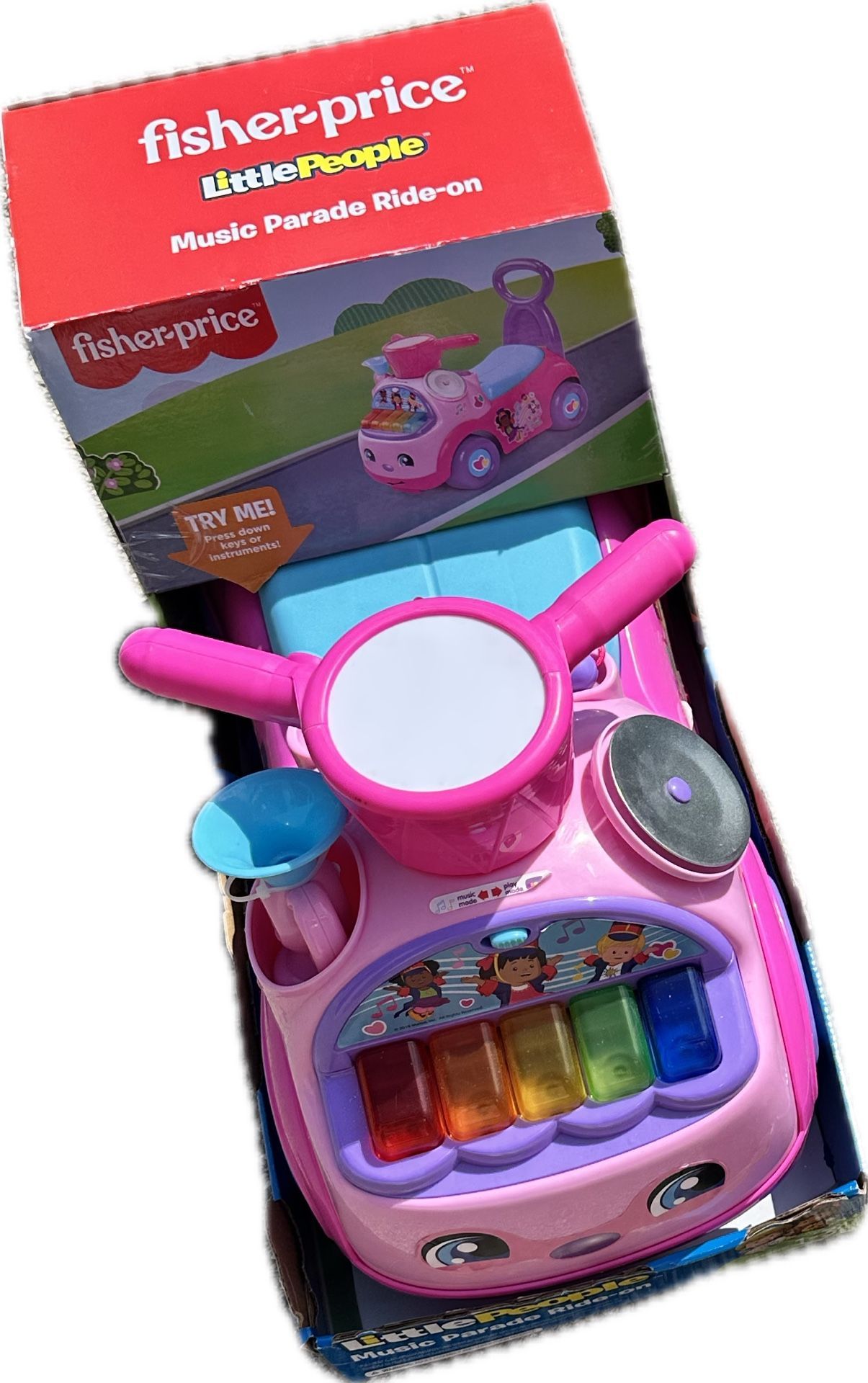 🎀 Fisher-Price Little People Music Parade Ride-On – Pink!