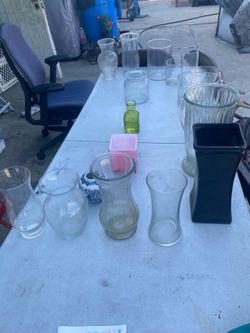 Floreros de Cristal son 18 todos por $30
