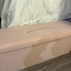 Pink Storage Ottoman