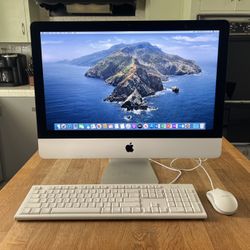 Apple iMac 21.5 Inch Computer - Intel i3 Dual-Core Processor / 128GB SSD and 1TB SATA Hard Drives / 8GB Memory / MS Office / OS Catalina Installed 