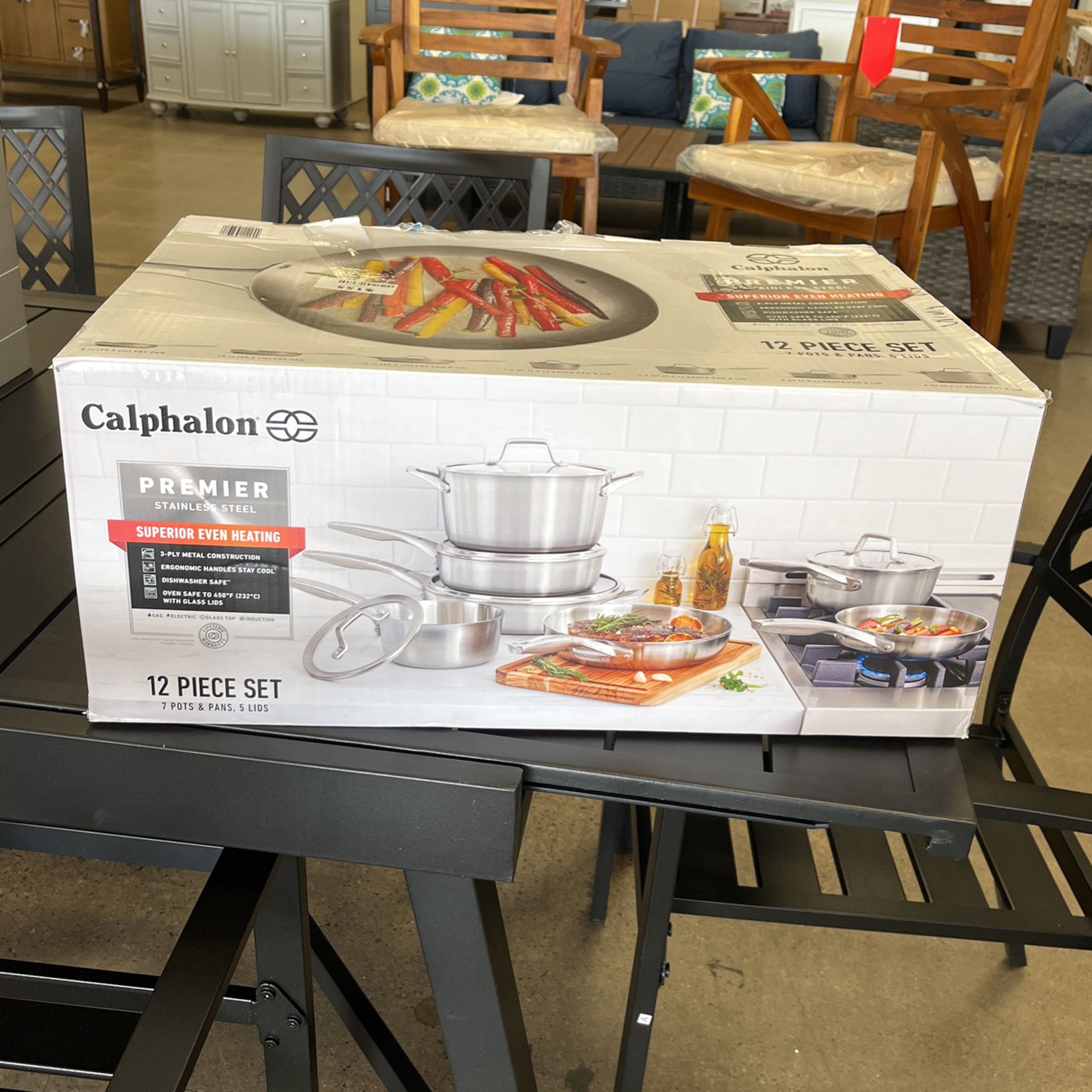 Calphalon Premier Stainless Steel 12-Piece Cookware Set for Sale in Miami  Beach, FL - OfferUp